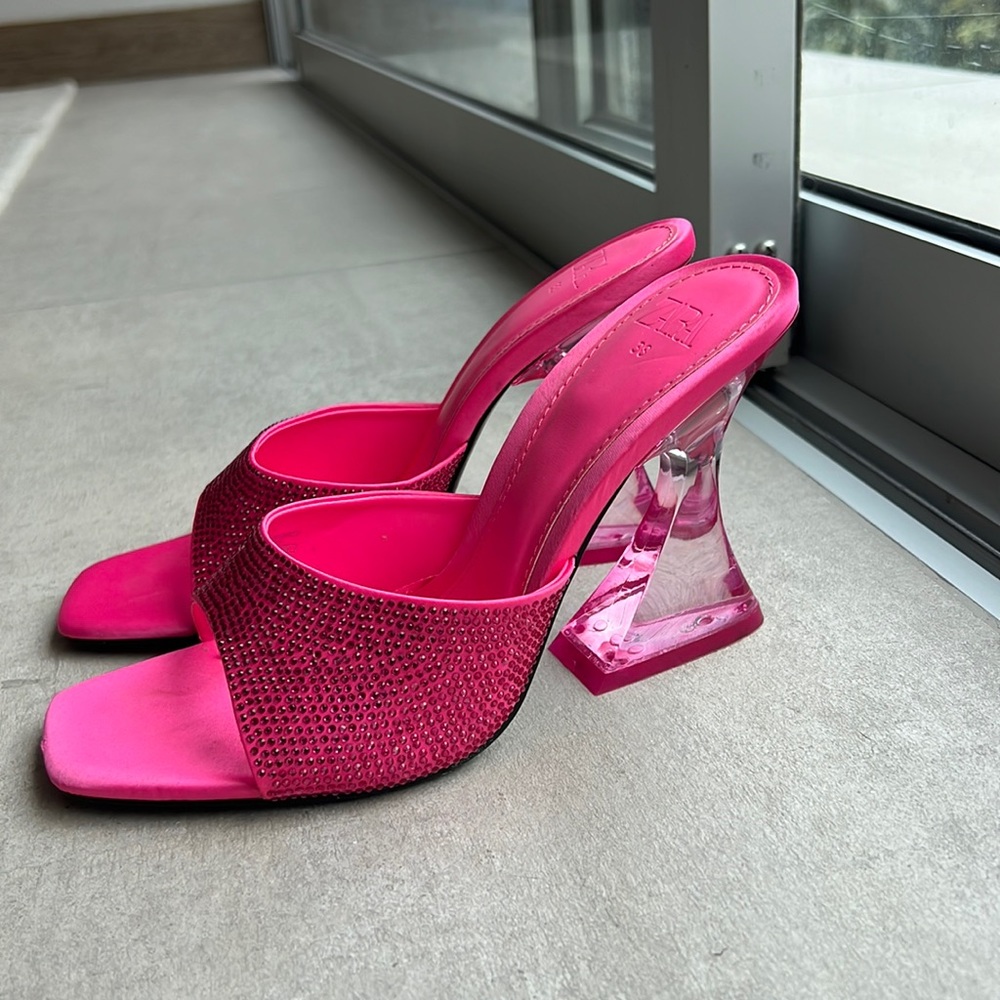 Zara Sparkly Barbie Pink Sandals Size 38 / Approx US 7.5-8